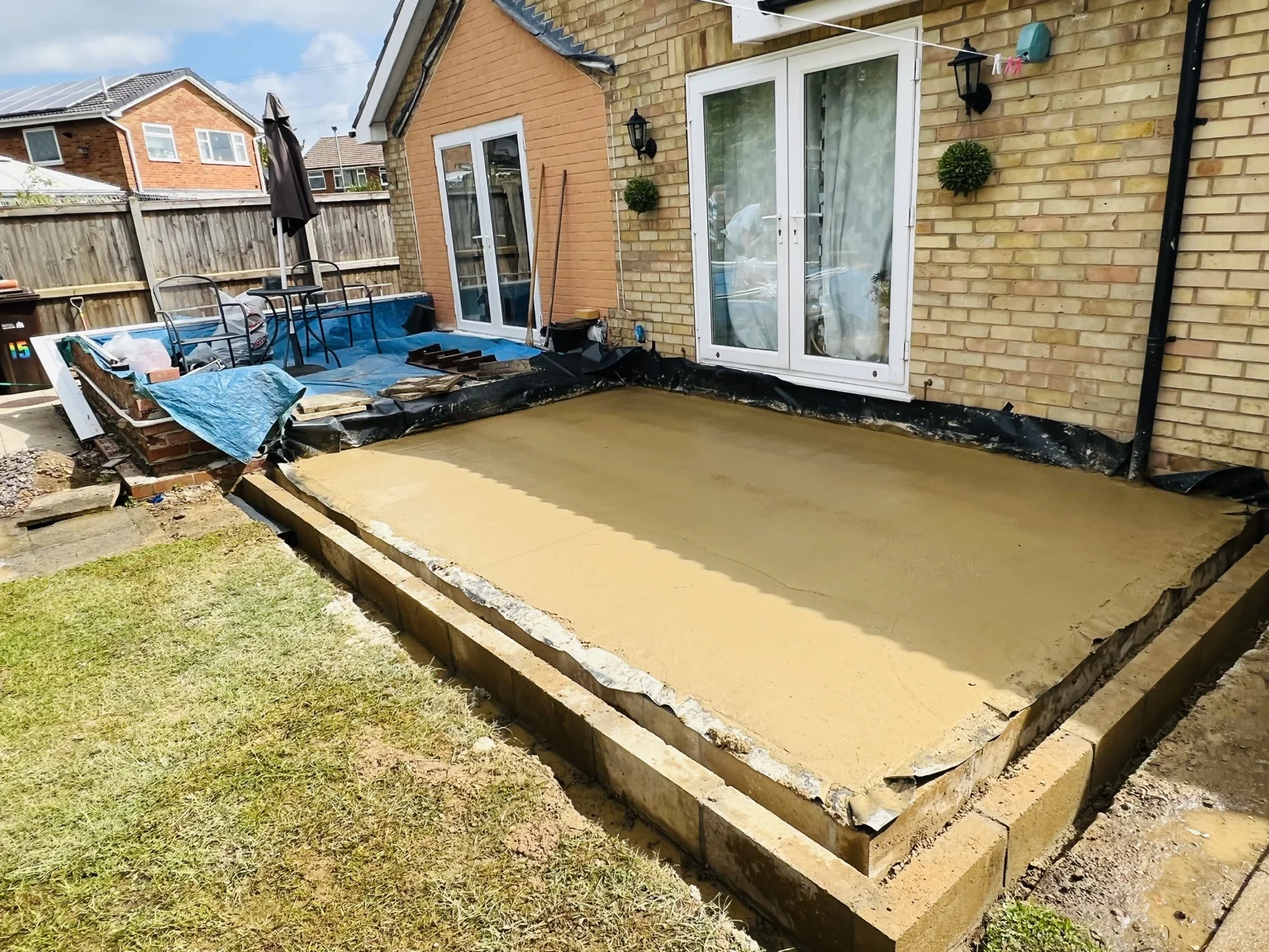 Concrete base stage of the King’s Lynn extension